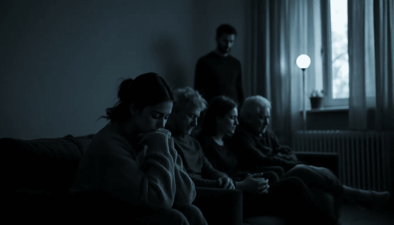 Eine Gruppe von Menschen unterschiedlichen Alters, die über Einsamkeit diskutieren.